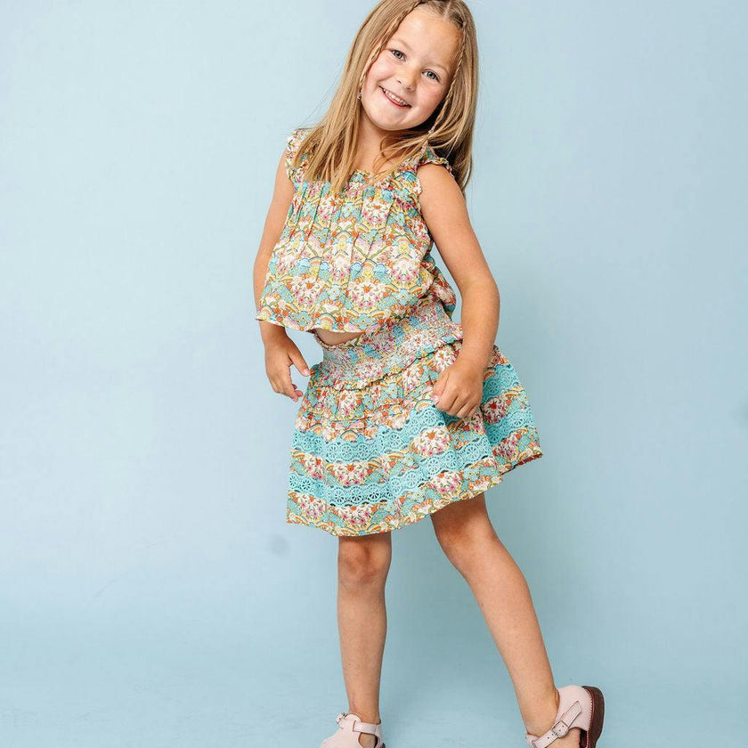 Happy Sun Print Laurie Blouse