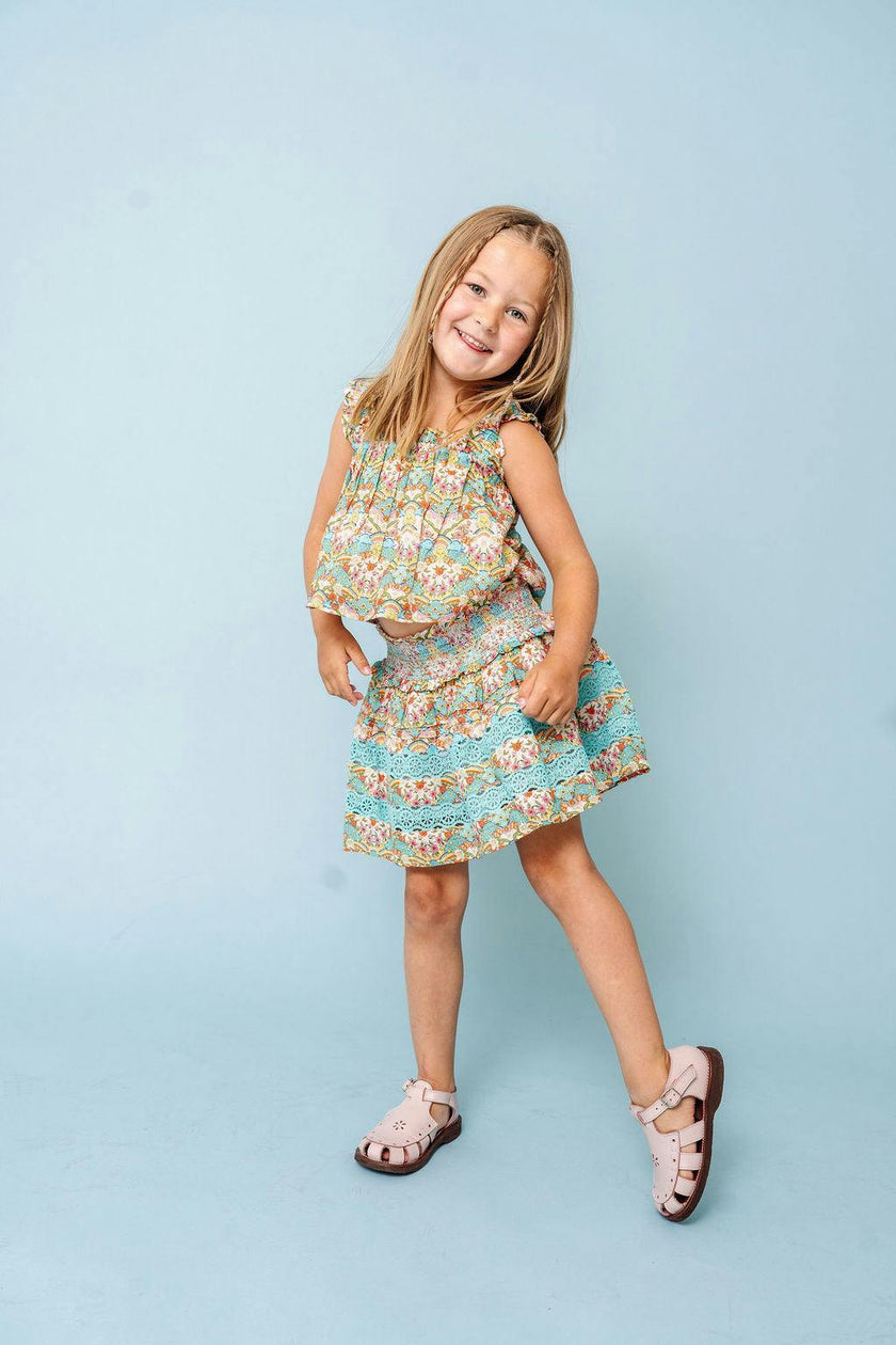 Happy Sun Print Laurie Blouse