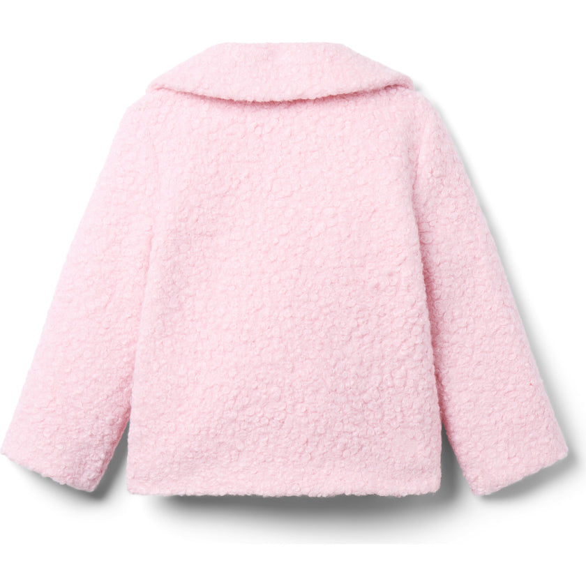 Heart Pocket Sherpa Coat, Pink
