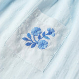 Organic Smocked Top & Shorts Set - Light Blue