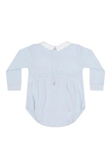 Blue Pumpkin Patch Embroidered Bubble LS