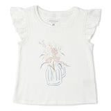 Organic Sleeveless Flutter Top & Shorts Set - Spring Floral