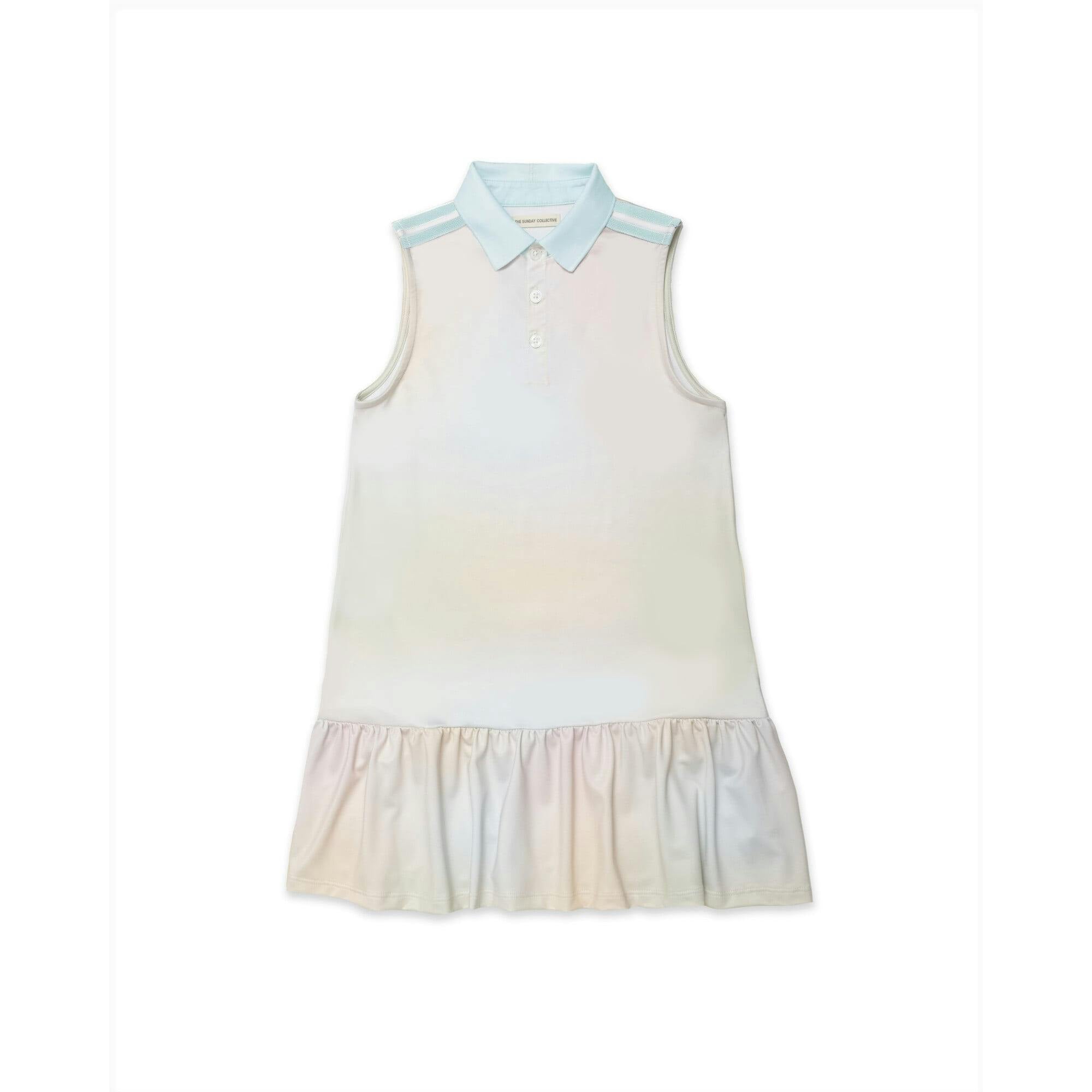 Sleeveless Performance Play Polo Dress in Soft Rainbow