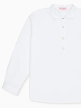 White Gingham Miguel Long Sleeve Boy Shirt