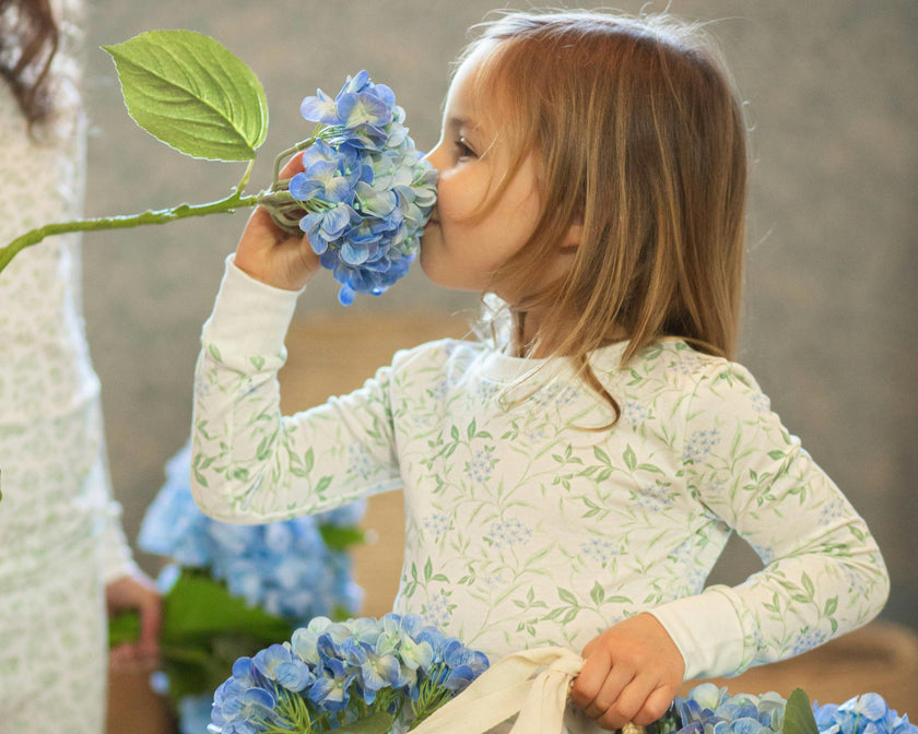 Pajama Set Hydrageneas Blue
