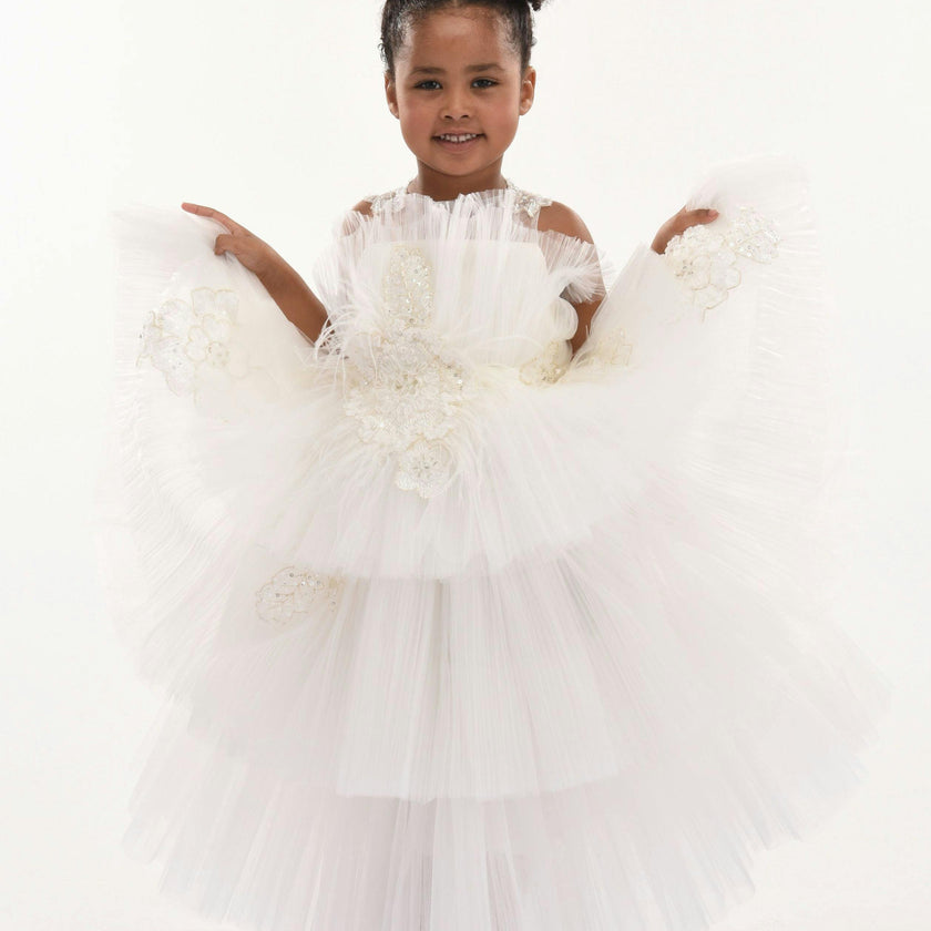 White Zayante Tiered Dress