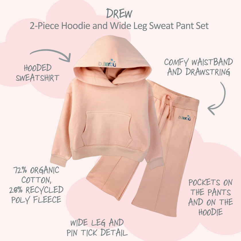 DREW Hoodie and Wide Leg Pant Set