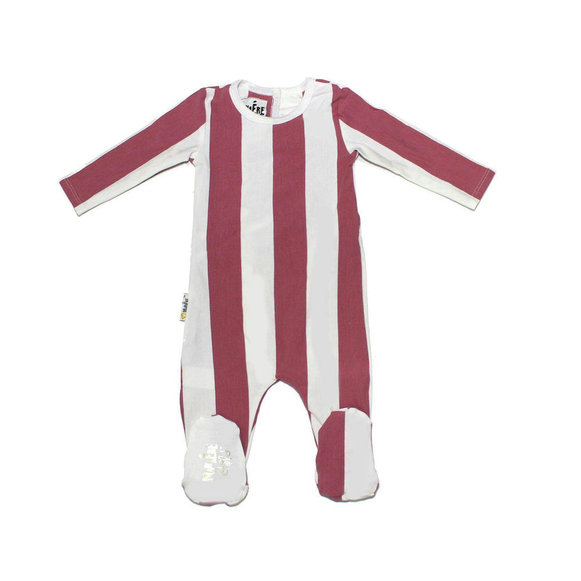 Striped Cotton Long Sleeve Footie