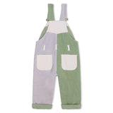 Waterlilies Patchwork Corduroy Overalls