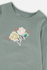 Baby Organic Cotton Long Sleeve T-Shirt Sage Green