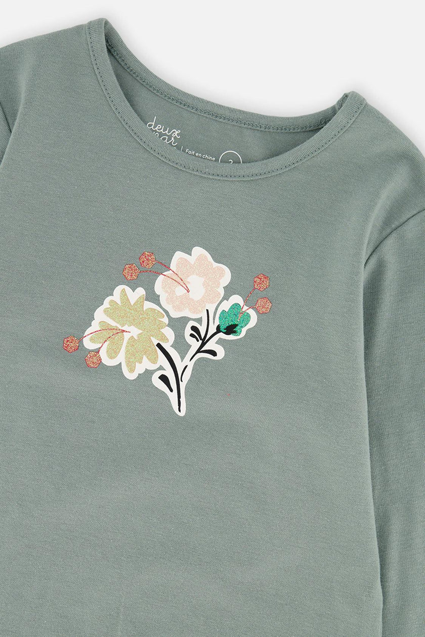 Baby Organic Cotton Long Sleeve T-Shirt Sage Green