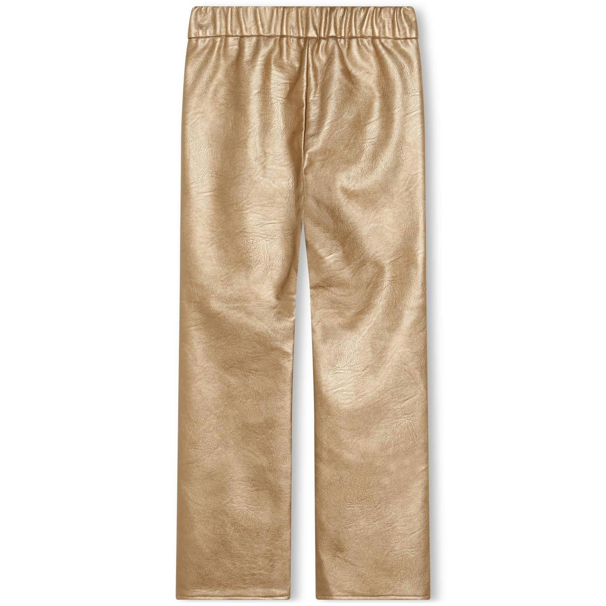 ZADIG & VOLTAIRE Club Voltaire Faux Leather Gold Flare Pants