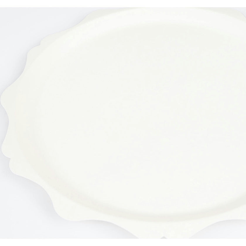 Cream Decorative Edge Compostable Side Plates