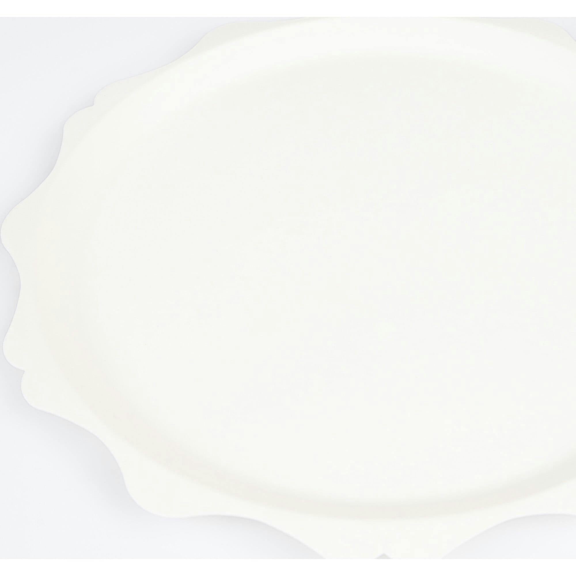 Cream Decorative Edge Compostable Side Plates