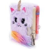 Magical Caticorn Journal and Black Kitty Purse, 2pc Bundle