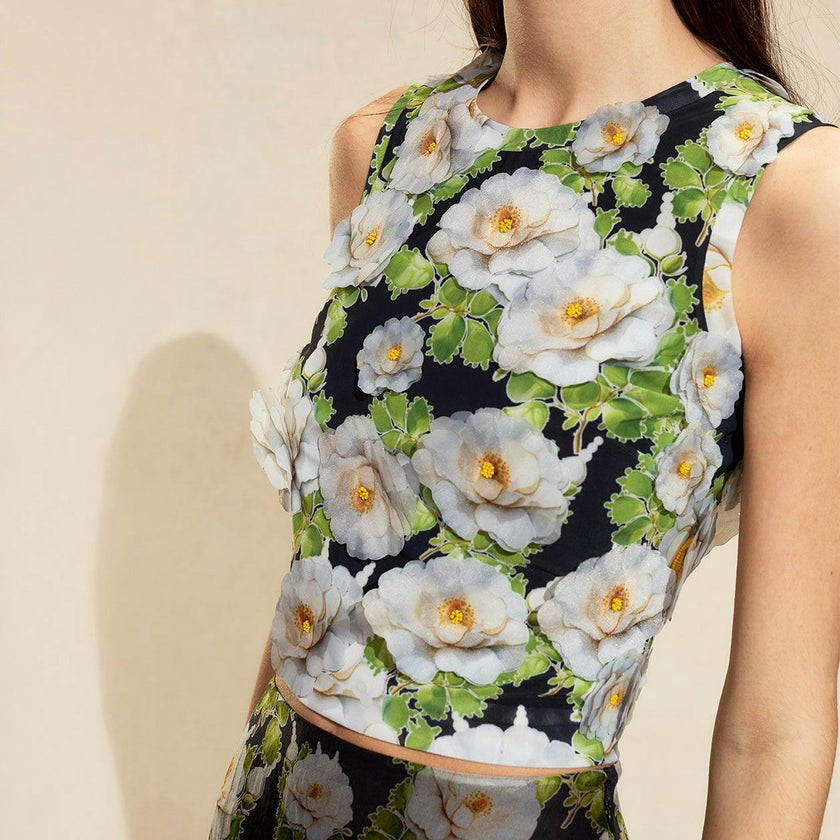 Cornelia Flower Appliques Top