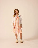 Tie Neck Dress in Clementine