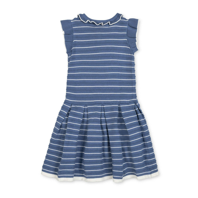 Organic Flutter Sleeve Pleated Sweater Dress
