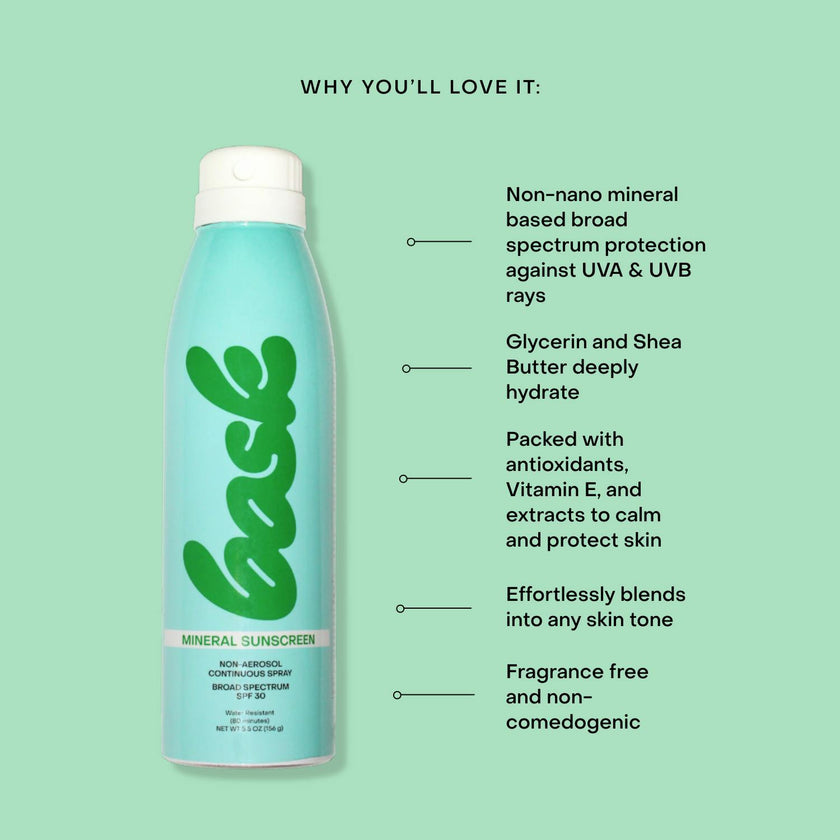 Bask SPF 30 Mineral Spray - Wholesale Case of 12