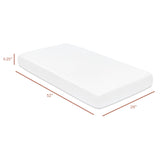 Crib Sheet in GOTS Certified Organic Brushed Cotton in Bright White