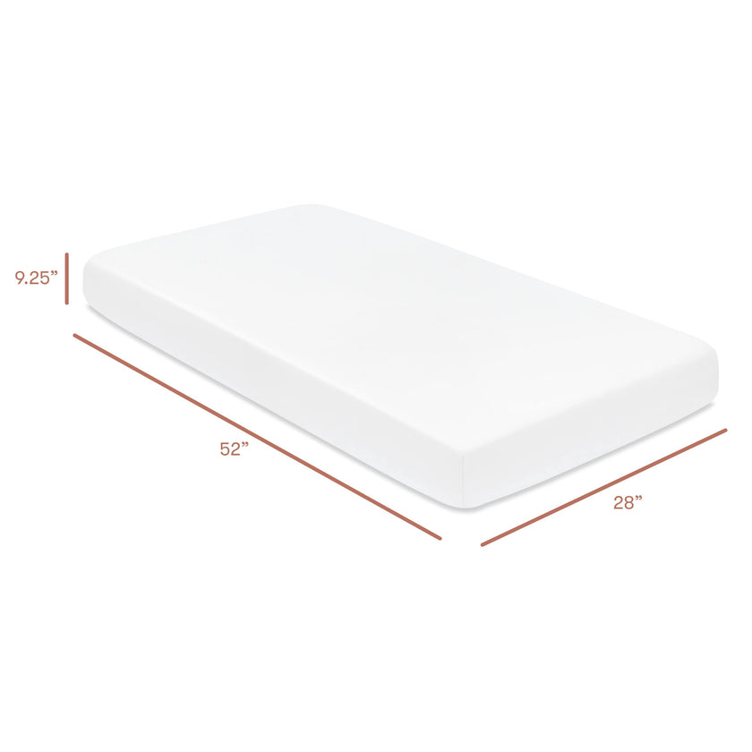 Crib Sheet in GOTS Certified Organic Brushed Cotton in Bright White