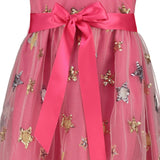Aster Sequin Star Tulle Girls Party Dress