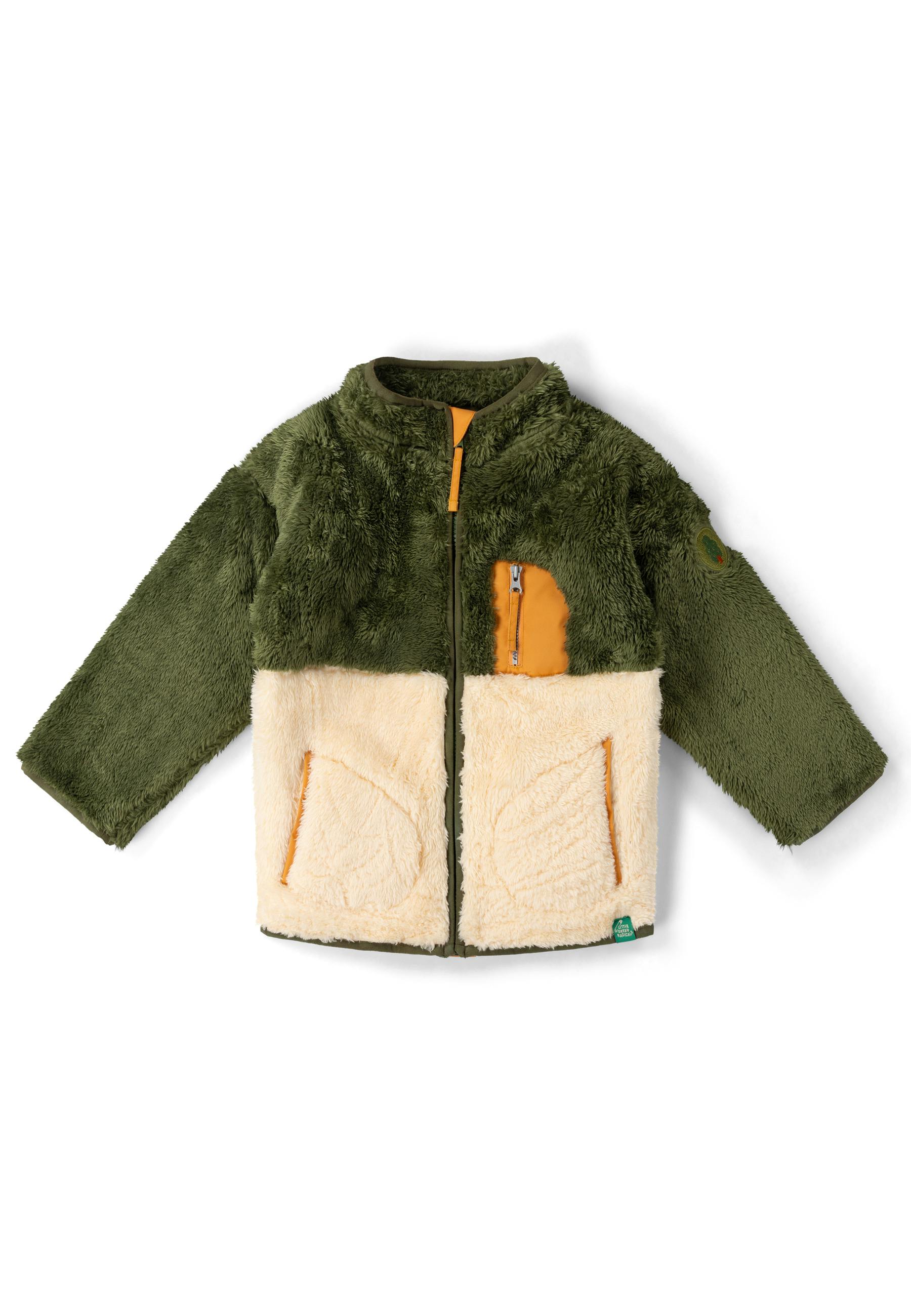 Chive Zip Up Cosy Recycled Cosy Fleece Jacket, Green