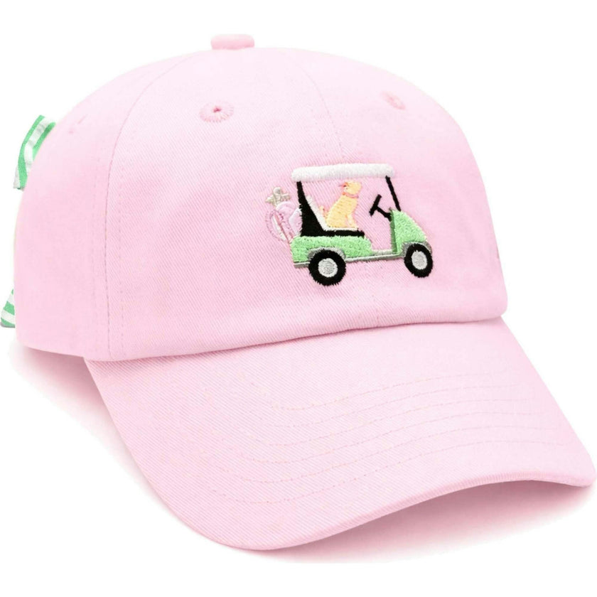 Dog in Golf Cart Bow Baseball Hat