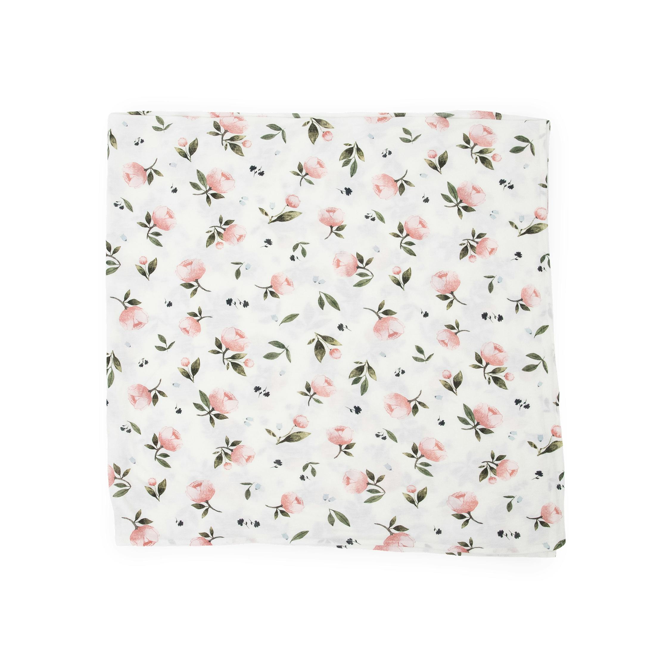 Stretch Knit Swaddle Blanket 2 Pack - Watercolor Rose
