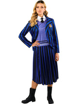 Women's Wednesday Nevermore Academy Purple School Uniform Costume