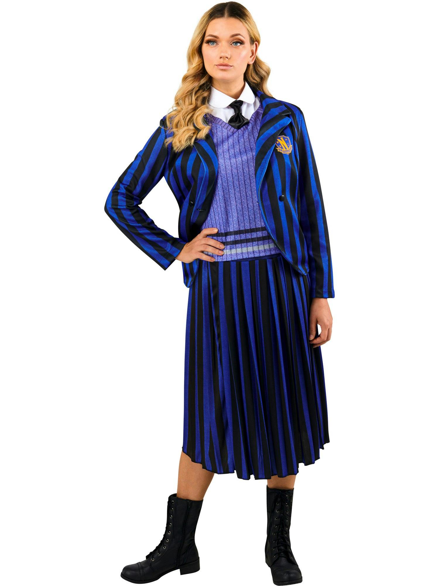 Women's Wednesday Nevermore Academy Purple School Uniform Costume
