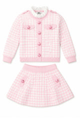 Gingham Gem Sweater Set