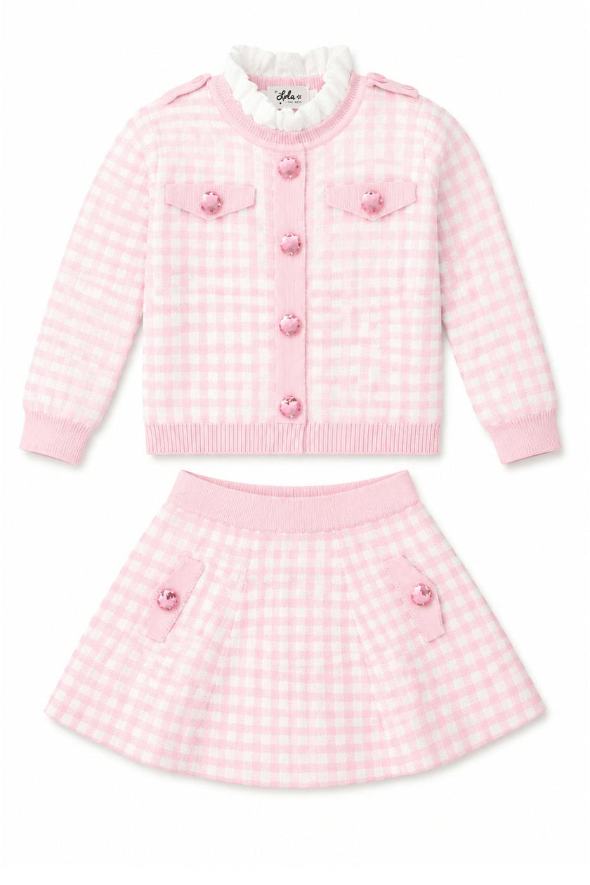 Gingham Gem Sweater Set