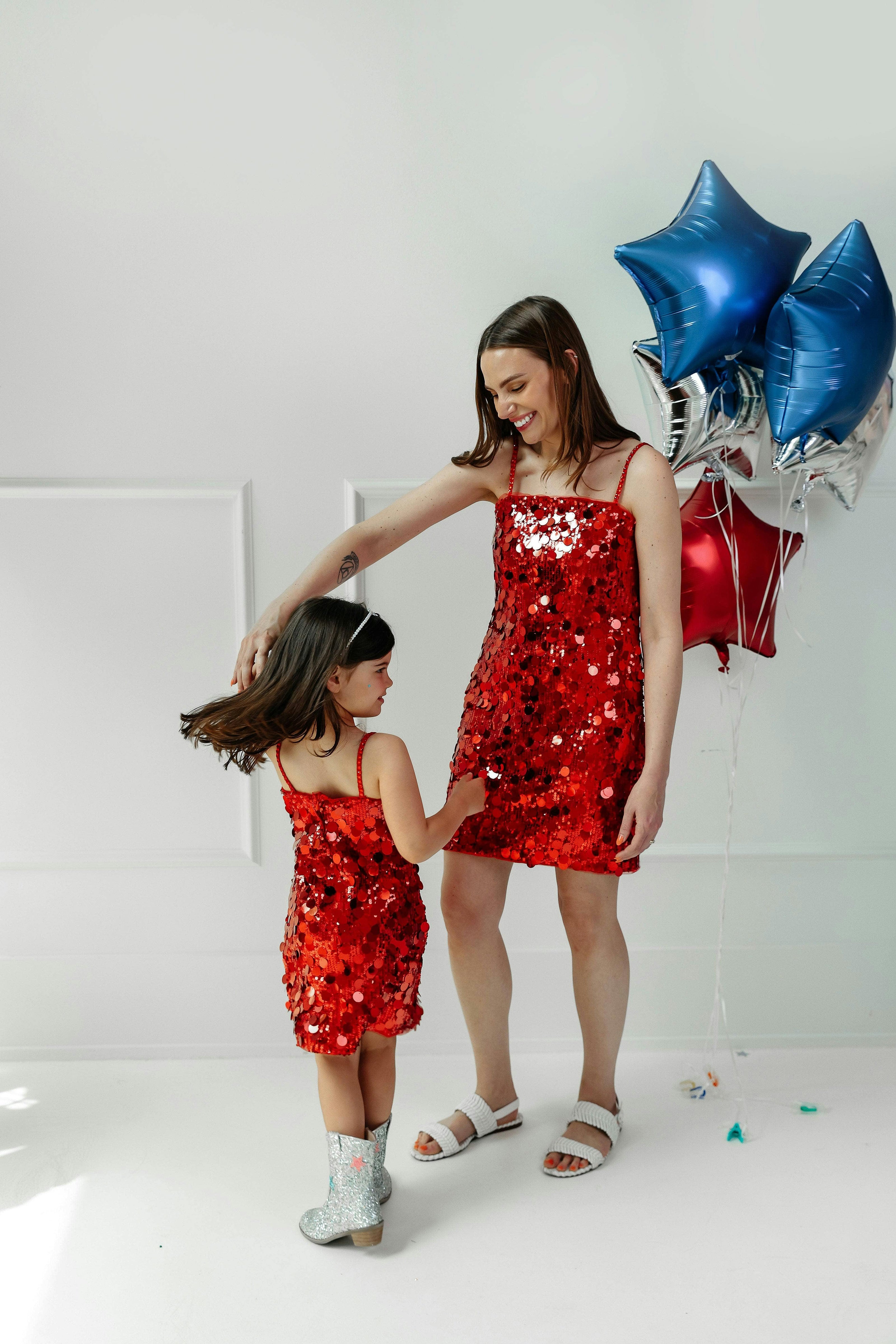 Paillette Ruby Party Dress