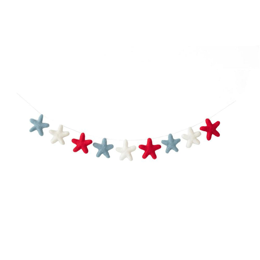 Star Spangled Wool Felt Garland