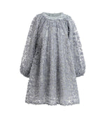 Light Blue Sheer Floral Dress