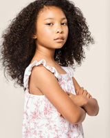 Girl's Twill Clara Nightgown in Pink Timeless Toile