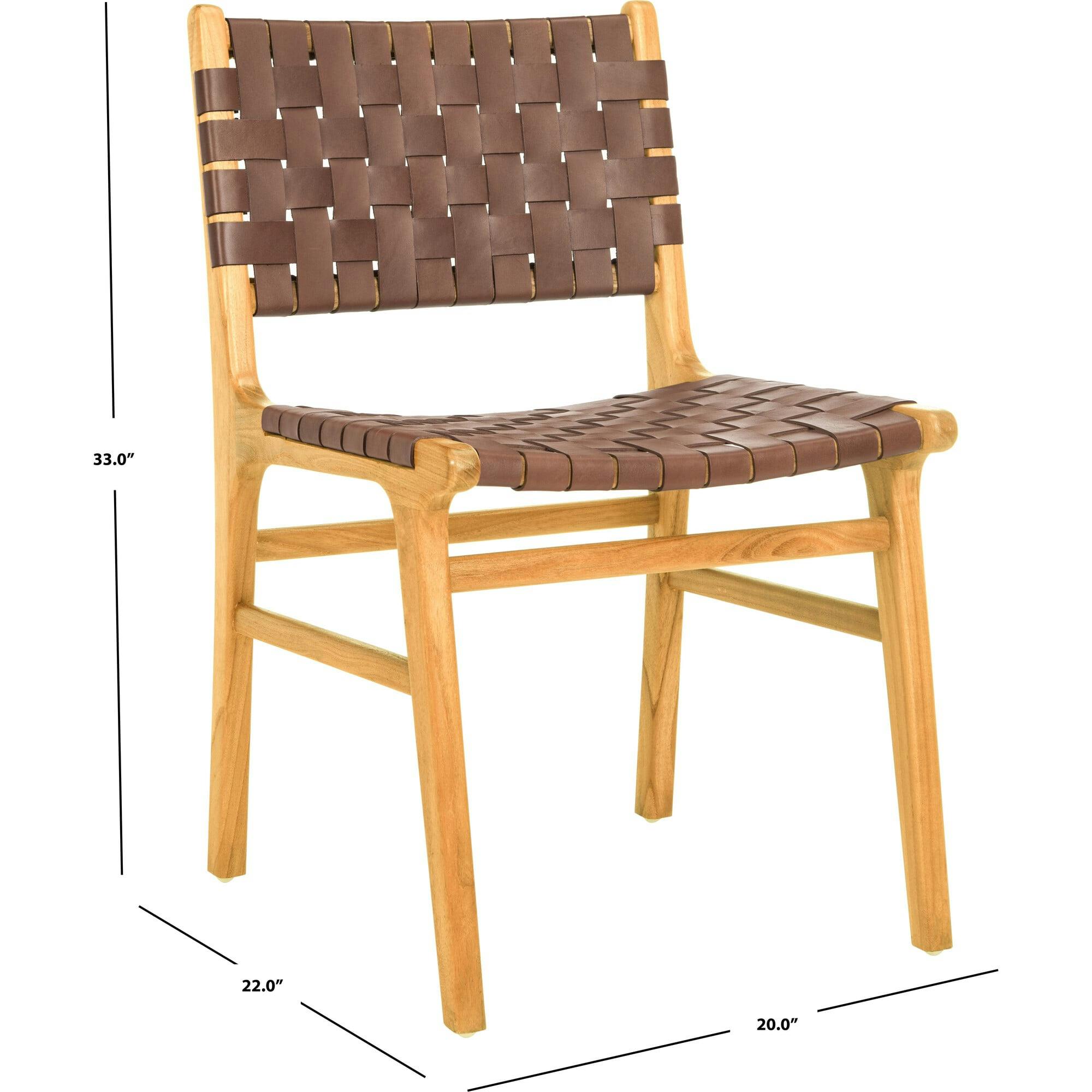 Taika Woven Leather Accent Chair