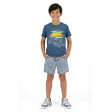 Big Kid Boys Graphic Tee | Navy Surfing
