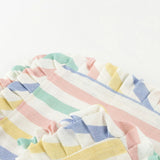 Multicolored Stripe Ruffle Napkins