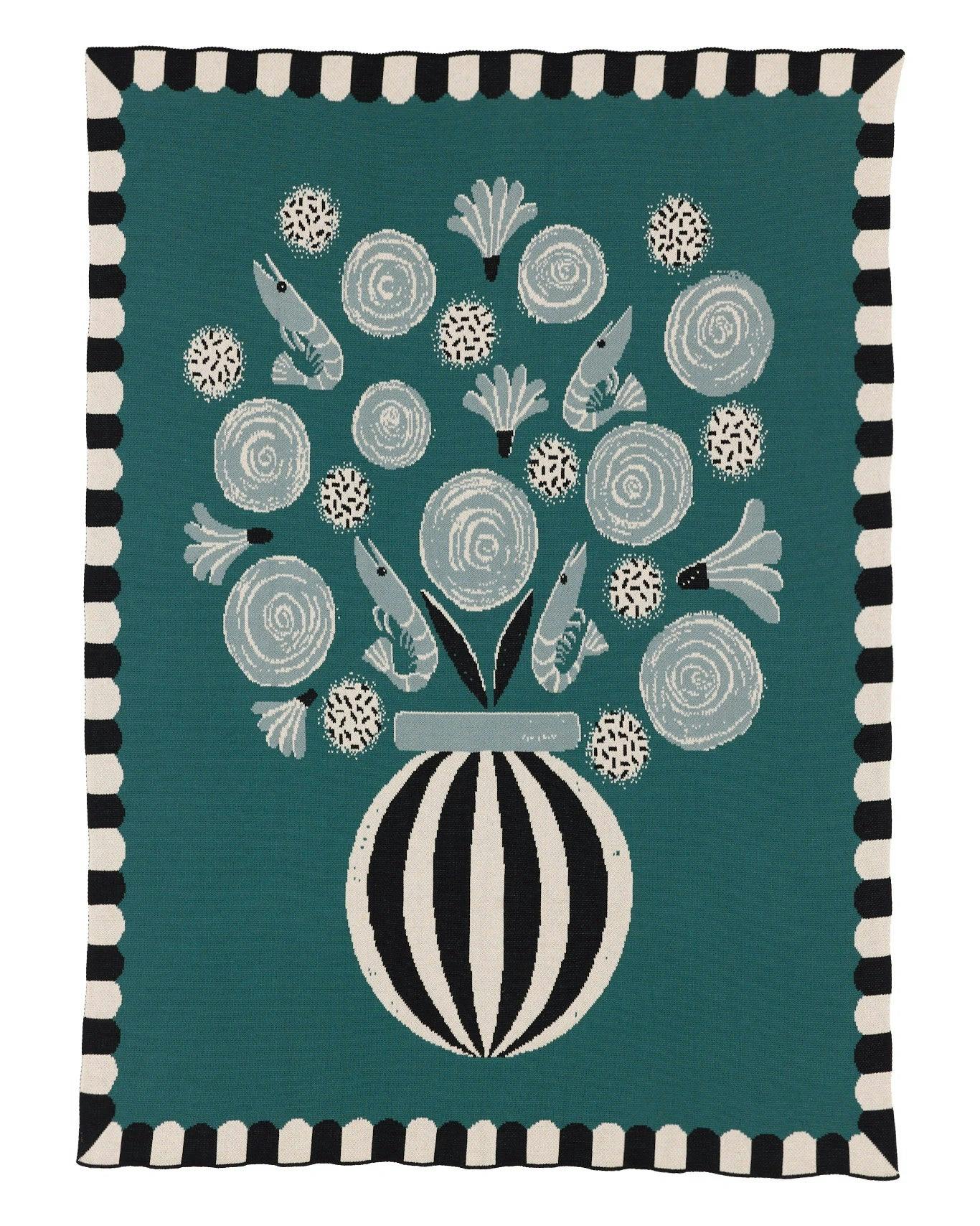 Le Bouquet Knit Blanket