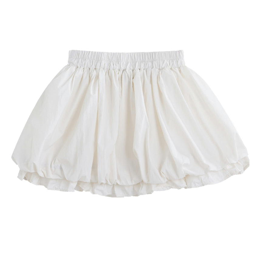 White Lace-Trim Skirt Ensemble