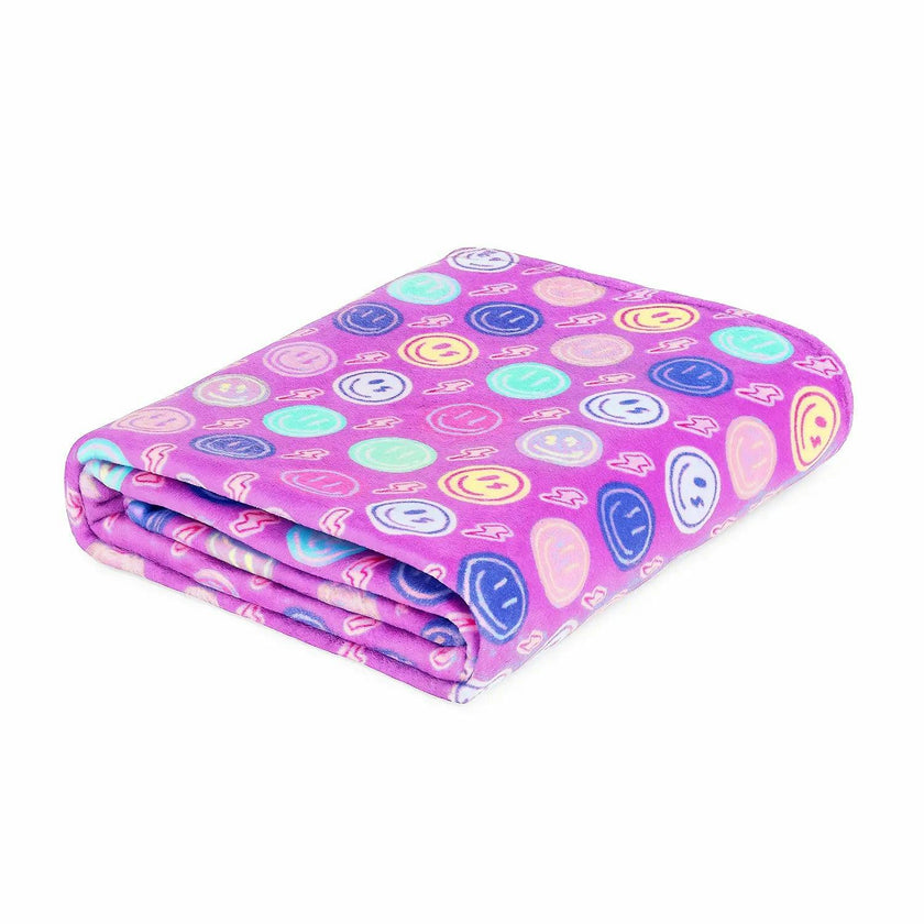 Smiley Faces Plush Blanket