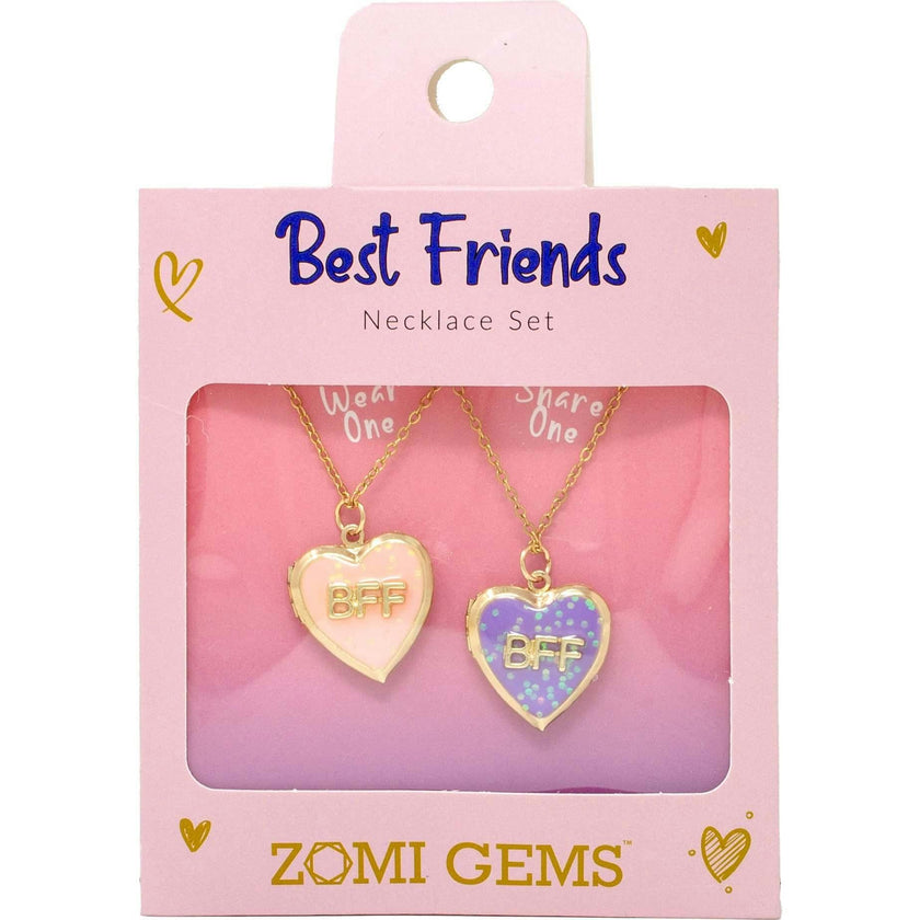 BFF Heart Locket Necklace Set