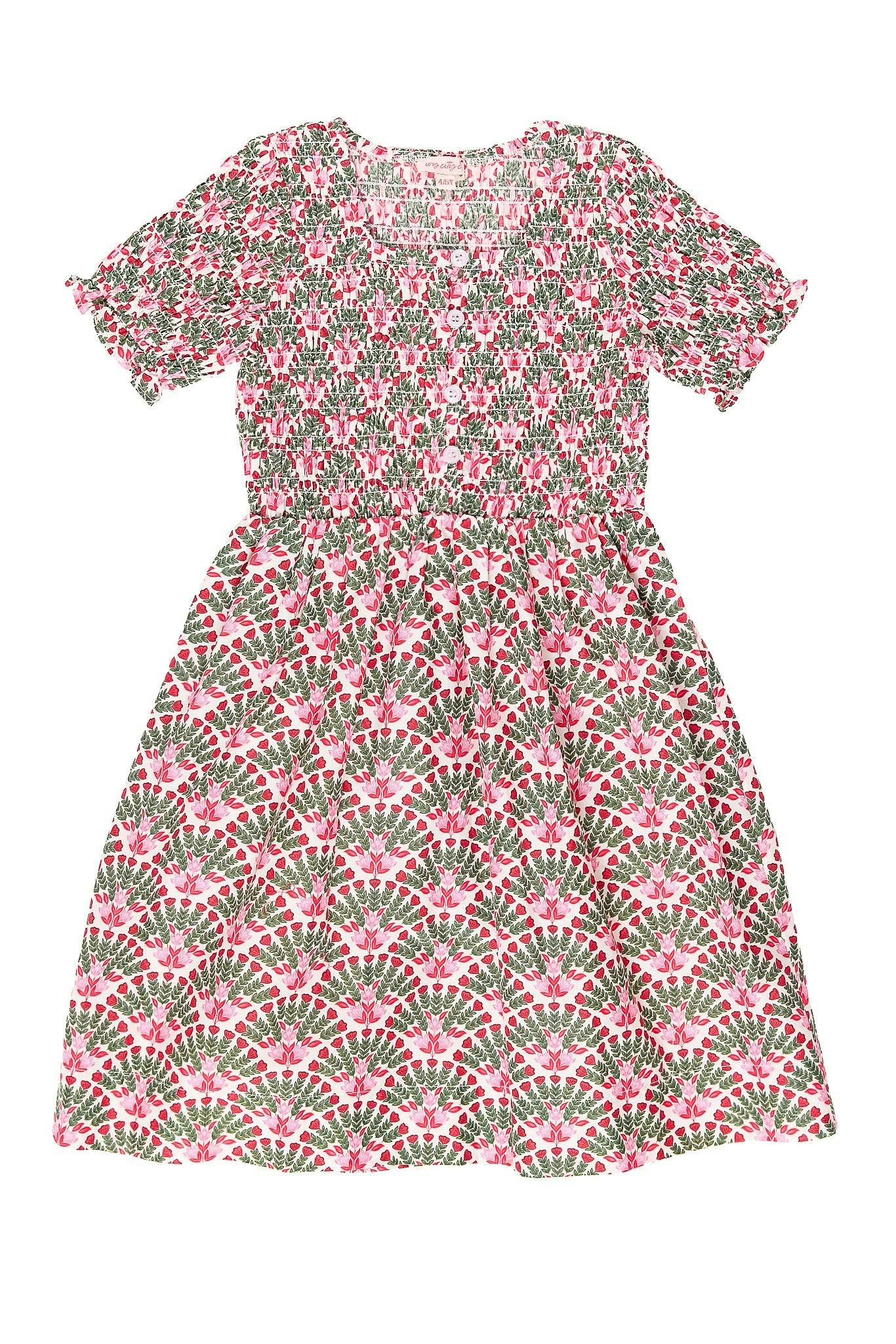 Mini Parker Dress in Floral Fan