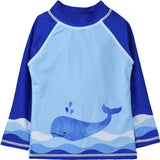 UPF 50+ Graphic Rash Guard Swim Top - F