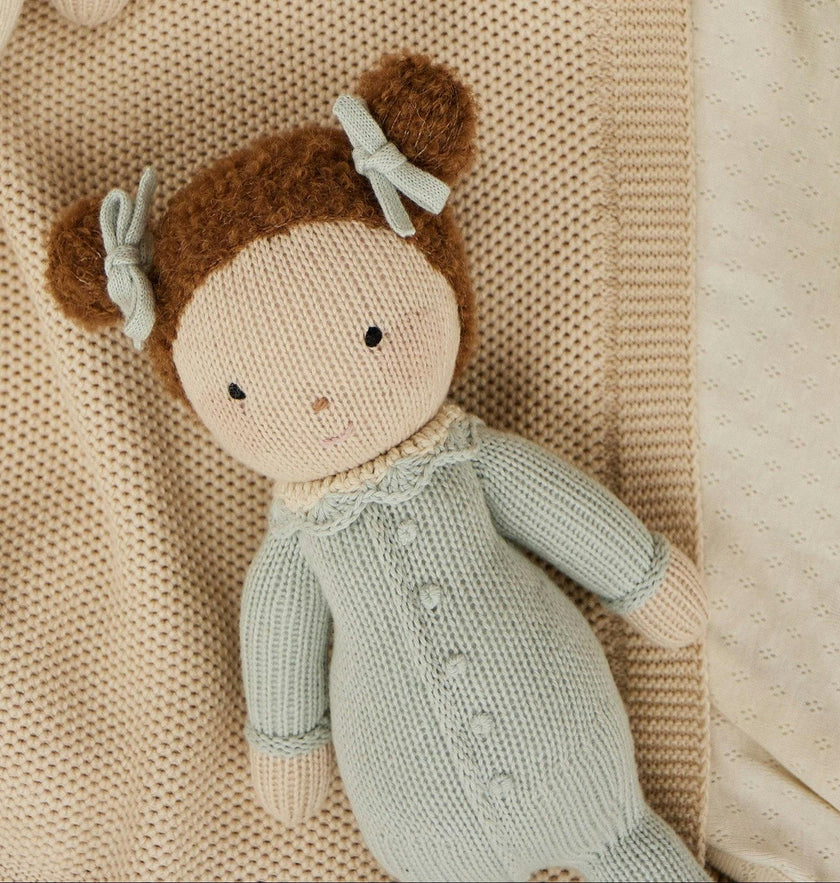 Baby Emily doll light blue - 11"