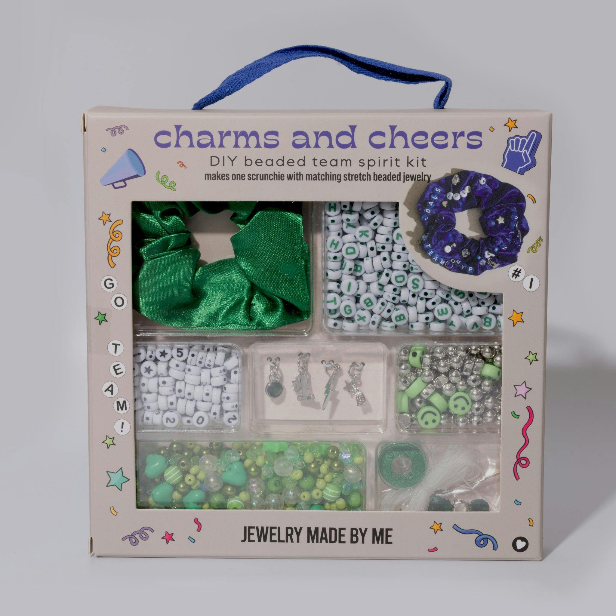 Green DIY Beaded Scrunchie Kit
