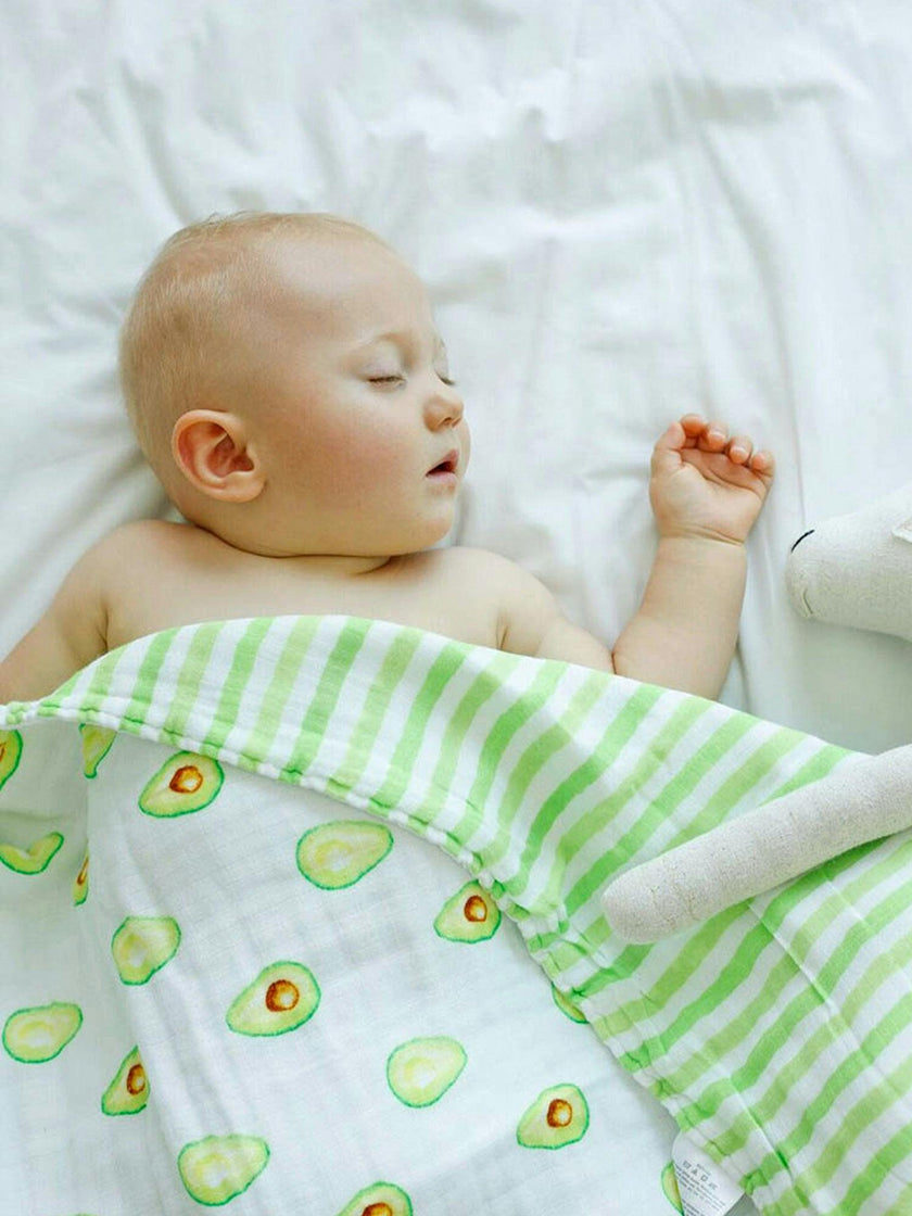 Organic Muslin Four-Layer Reversible Snug Blanket