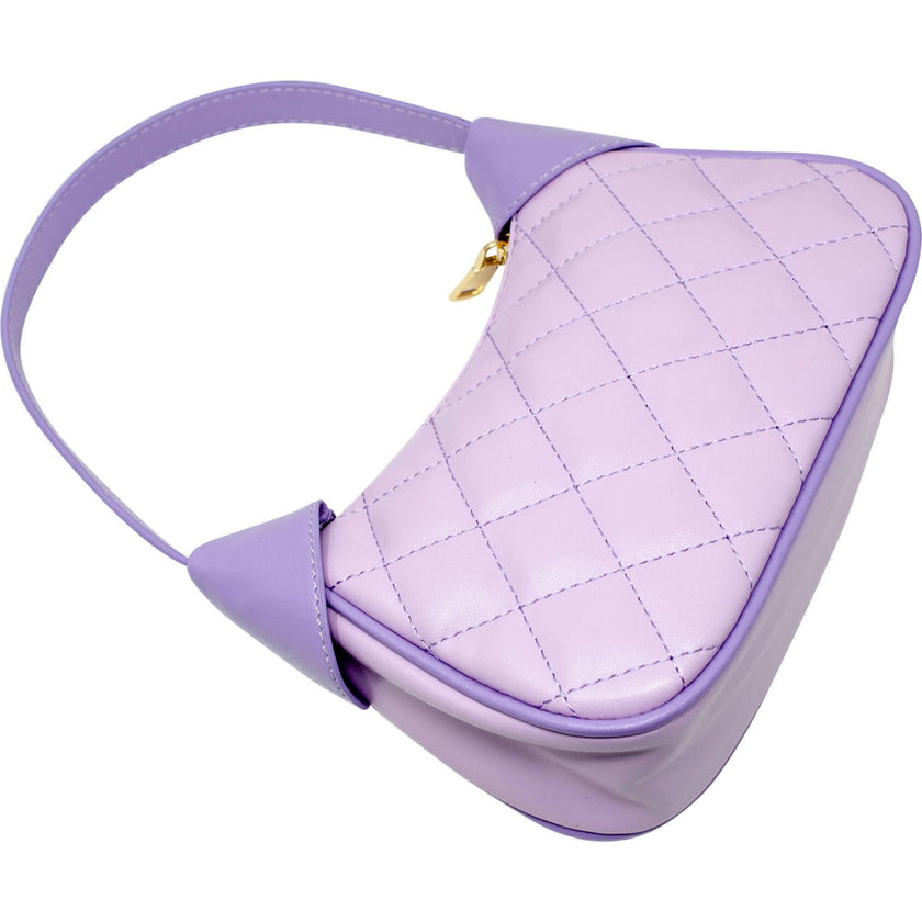 Quilted Zip Top Shoulder Bag